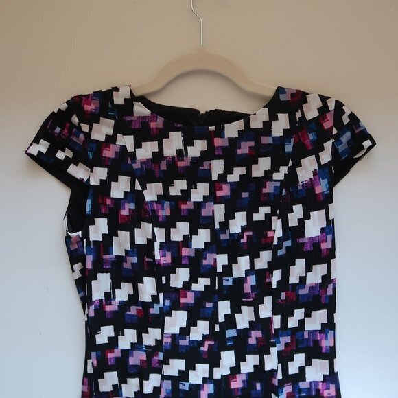 Eliza J. Cap Sleeve Geometric Print A-line Mini Dress Size 0P - Picture 11 of 15